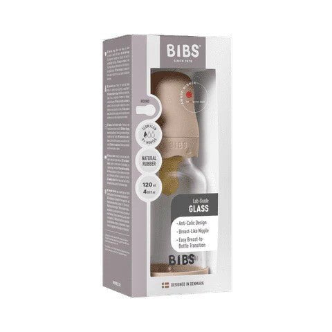 Bibs Baby Glass Bottle Boheme 4OZ Latex Blush-Slow Flow