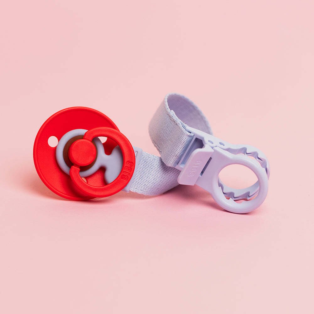 Bibs Pacifier Clip Loop Dusty Blue