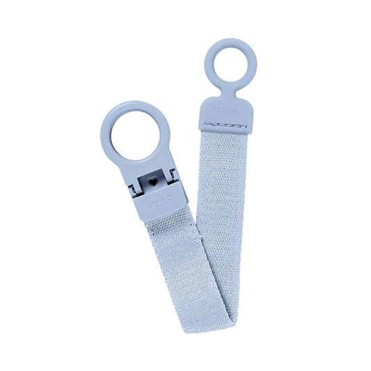 Bibs Pacifier Clip Loop Dusty Blue