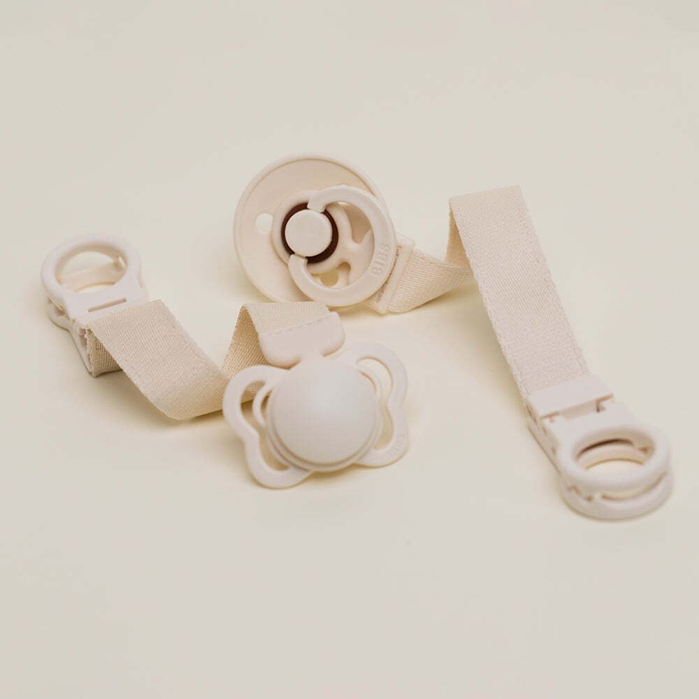 Bibs Pacifier Clip Loop Ivory