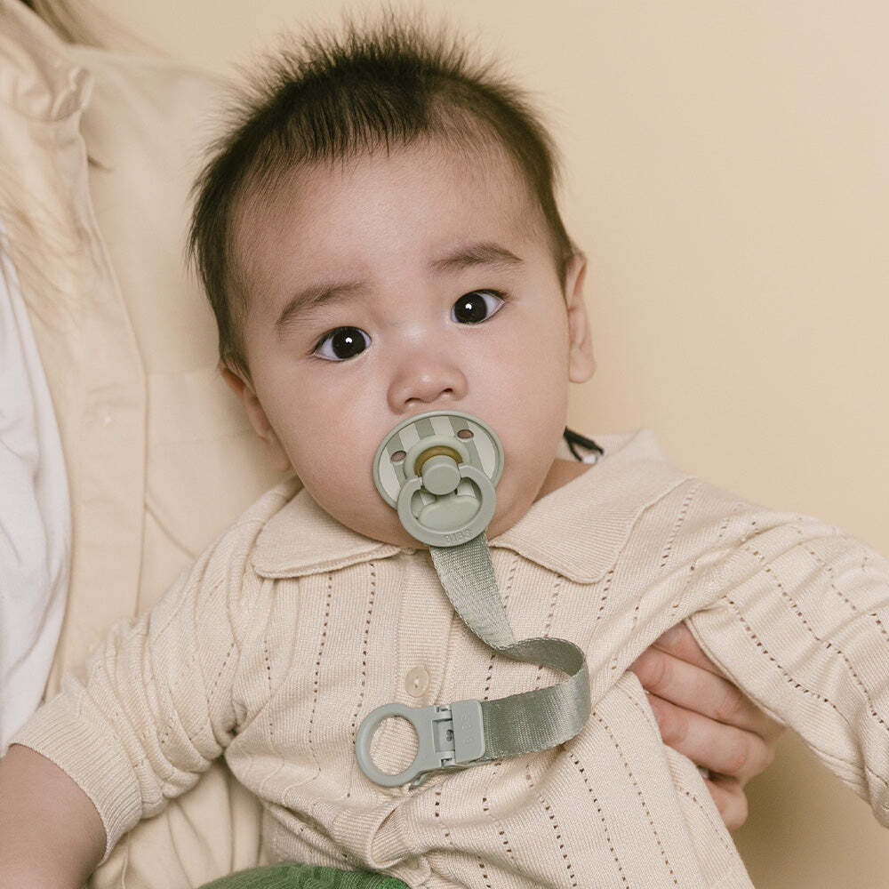 Bibs Pacifier Clip Loop Sage