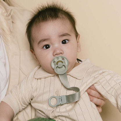Bibs Pacifier Clip Loop Sage