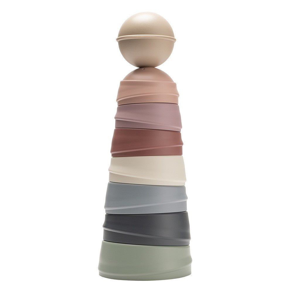 Bibs Wobbly Tower Pastel Rainbow