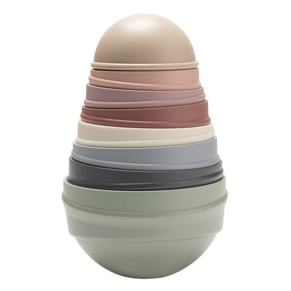 Bibs Wobbly Tower Pastel Rainbow