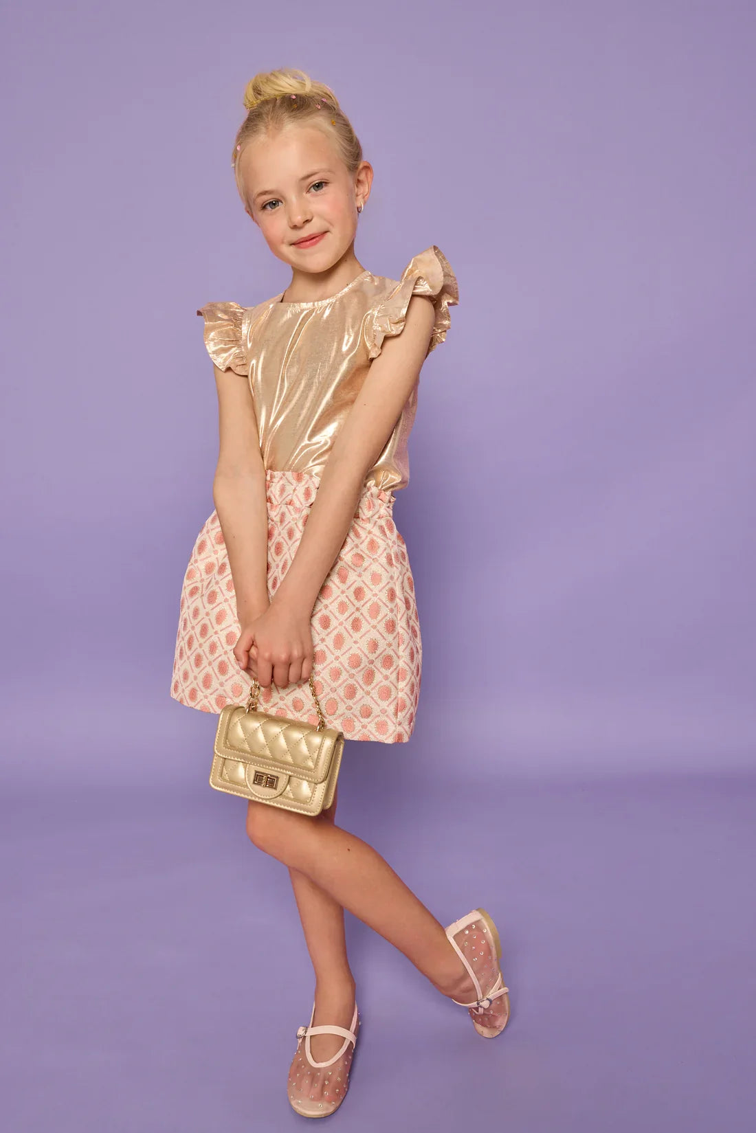 Bisby Girls Apparel / Shirts / Kids Bisby Girl's Gold Top - Glit