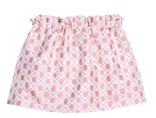 Bisby Girls Apparel / Skirts / Kids Peach / 5 Bisby Girl's Portofino Skirt - Peach Jacquard