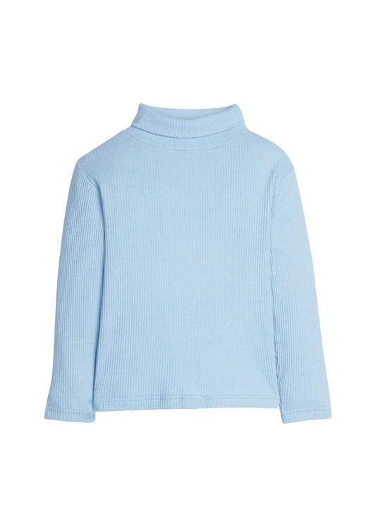 Bisby Girls Apparel / Shirts / Kids Ice Blue / 5 Bisby Girl's Ribbed Turtleneck - Ice Blue