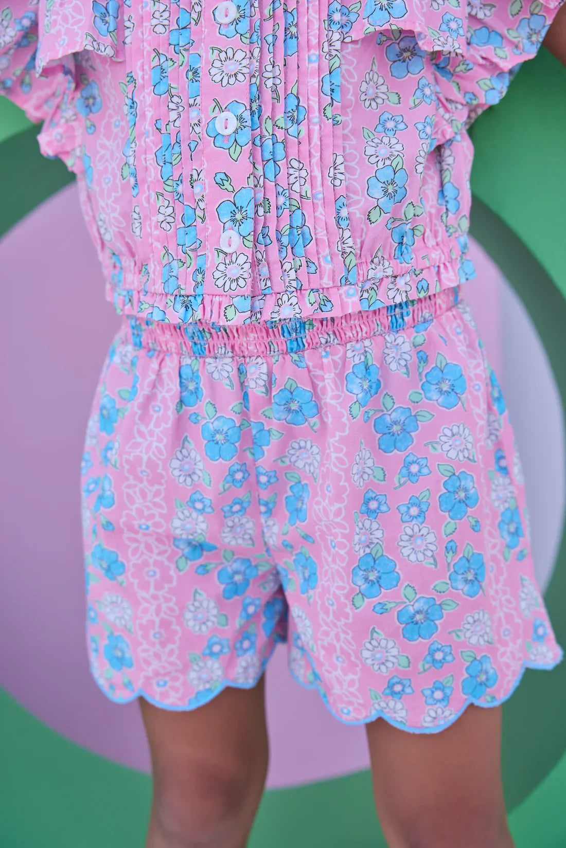 Bisby Girls Shirts Bisby Girls Annie Top - Spring Marguerite Floral