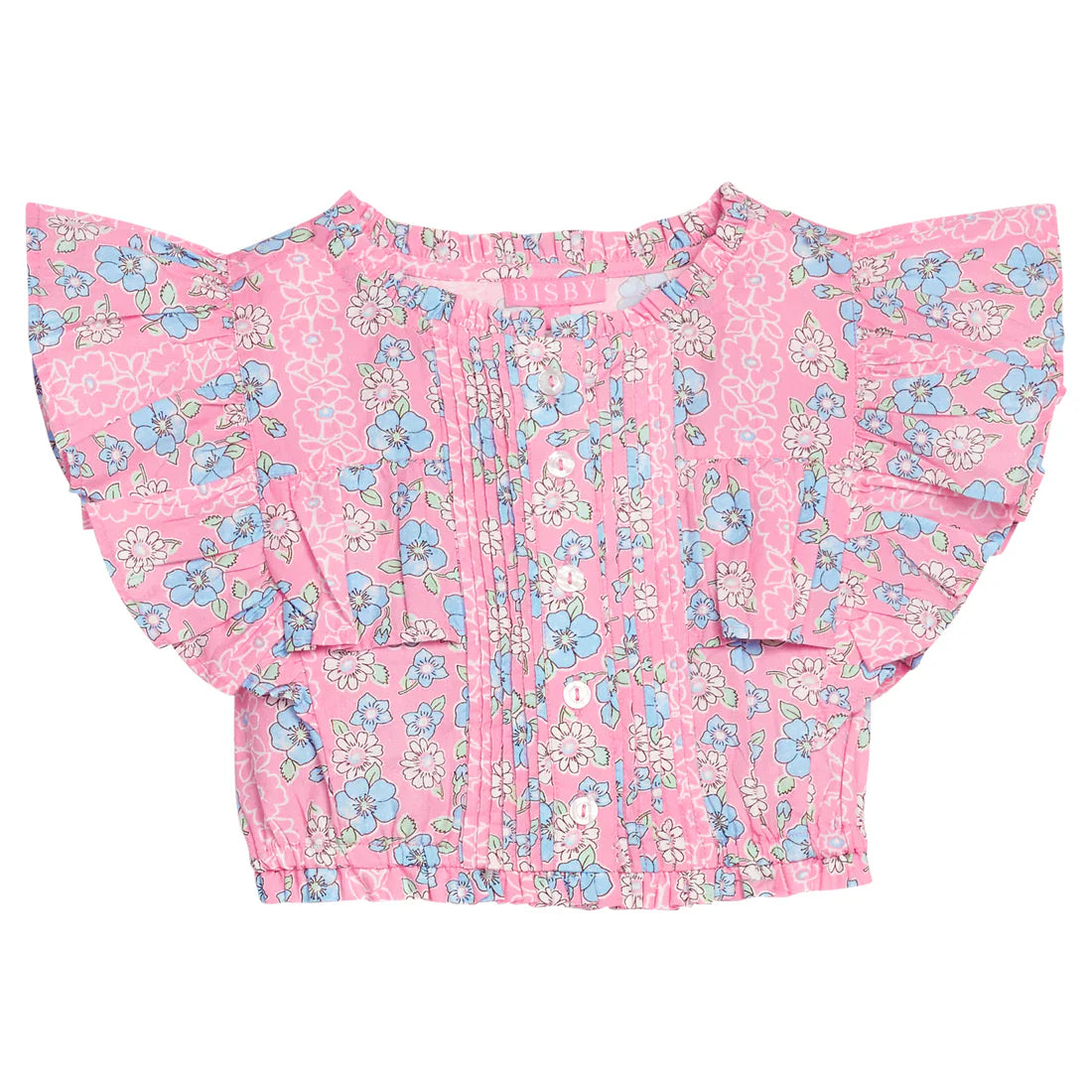 Bisby Girls Shirts Spring Marguerite Floral / 5 Bisby Girls Annie Top - Spring Marguerite Floral