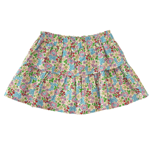 Bisby Girls Bloomsbury Blossoms Tiered Skort
