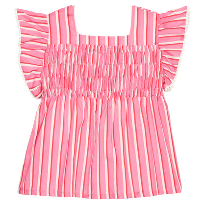 BisbyBisby Girls Chloe Top - Saltwater Taffy StripeBabysupermarket