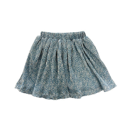 Bisby Girls Circle Skort - Blue Crinkle Stars