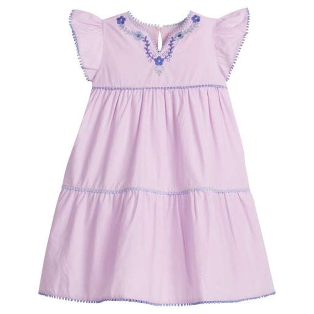 Bisby Girls Hydrangea Embroidery Positano Dress