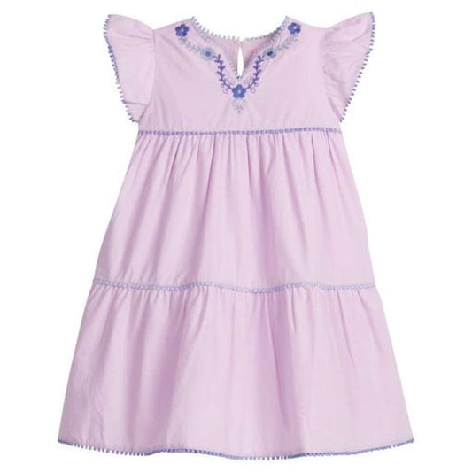 Bisby Girls Hydrangea Embroidery Positano Dress