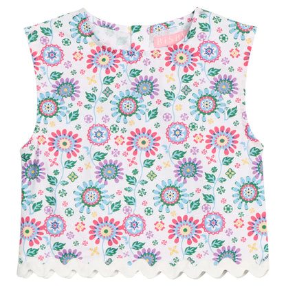 Bisby Girls Shirts Bellavista Blooms / 5 Bisby Girls Ric Rac Shell Top - Bellavista Blooms