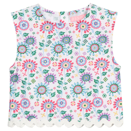 Bisby Girls Shirts Bellavista Blooms / 5 Bisby Girls Ric Rac Shell Top - Bellavista Blooms