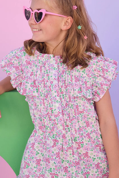 Bisby Bisby Girls Rodeo Dress - Pink Bloomsbury Blossoms