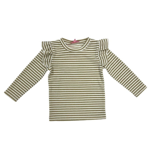 Bisby Girls Apparel / Shirts / Kids Gold Stripe / 5 Bisby Girls Sadie Top - Gold Stripe
