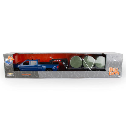 Tomy Big Farm Chevy Pick Up w/Trailer & Hay Bales