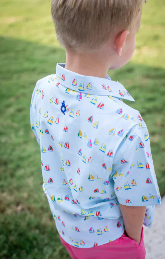 Blue Quail Clothing Co.BlueQuail Boys Everyday Short Sleeve Shirt - Boat RaceBabysupermarket