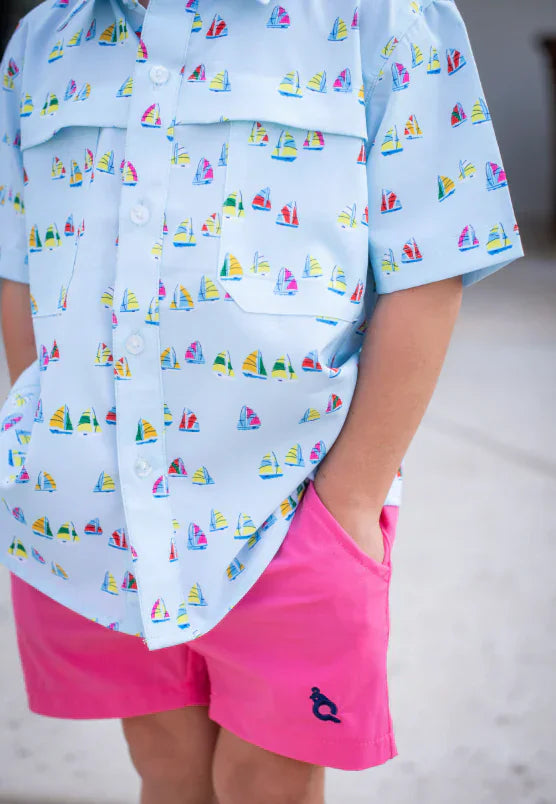 Blue Quail Clothing Co.BlueQuail Boys Everyday Short Sleeve Shirt - Boat RaceBabysupermarket