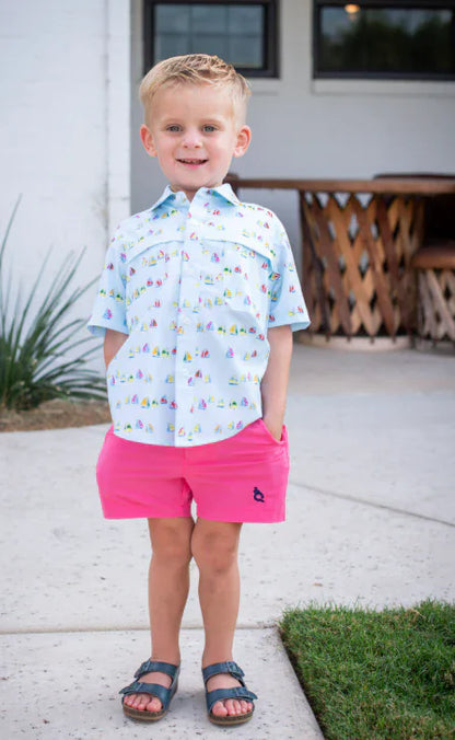 Blue Quail Clothing Co.BlueQuail Boys Everyday Short Sleeve Shirt - Boat RaceBabysupermarket