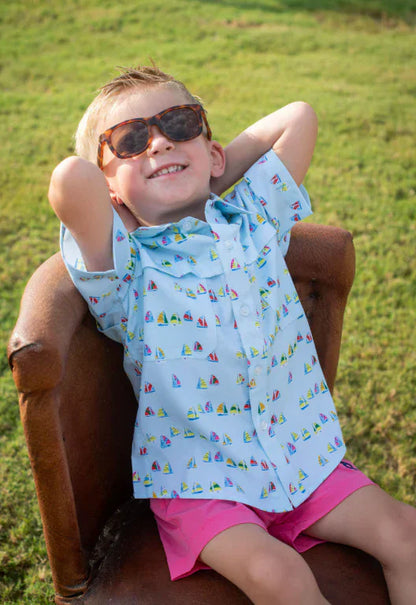 Blue Quail Clothing Co.BlueQuail Boys Everyday Short Sleeve Shirt - Boat RaceBabysupermarket