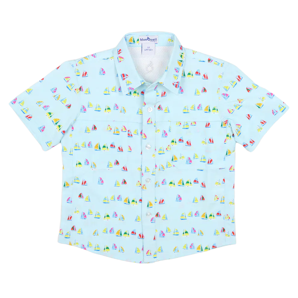 Blue Quail Clothing Co.BlueQuail Boys Everyday Short Sleeve Shirt - Boat RaceBabysupermarket