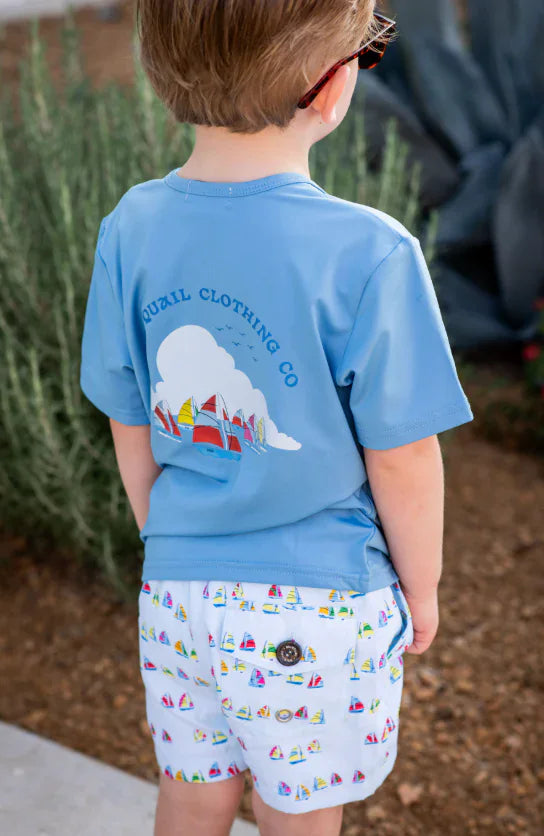 Blue Quail Clothing Co. BlueQuail Boys Graphic Performance Tee - Boat Race