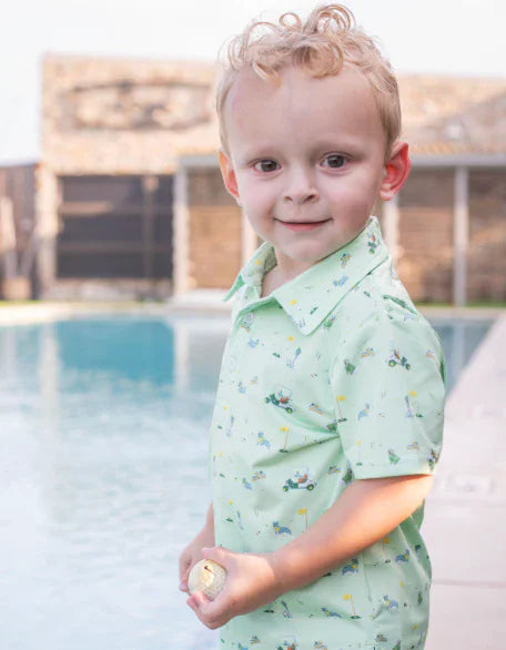 Blue Quail Clothing Co. BlueQuail Boys Performance Polo Shirt - Dogwood