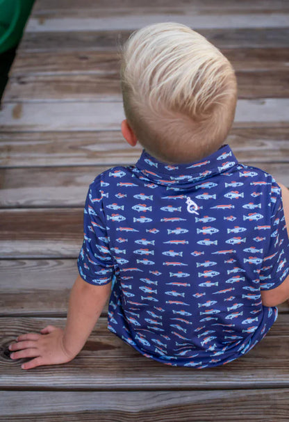 Blue Quail Clothing Co. BlueQuail Boys Performance Polo Shirt - Freshwater