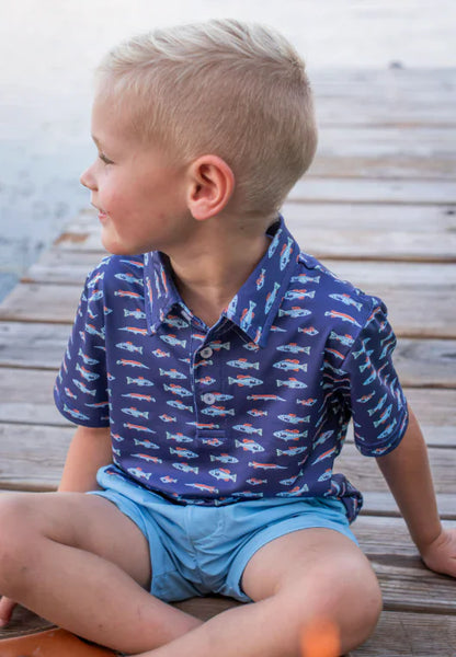 Blue Quail Clothing Co. BlueQuail Boys Performance Polo Shirt - Freshwater