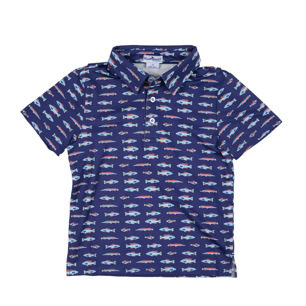 Blue Quail Clothing Co. Freshwater / 2 Toddler BlueQuail Boys Performance Polo Shirt - Freshwater