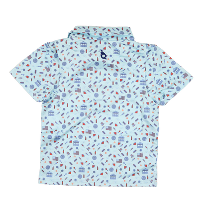 Blue Quail Clothing Co. BlueQuail Boys Performance Polo Shirt - Stars & Stripes