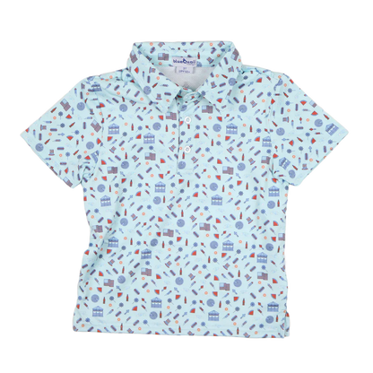Blue Quail Clothing Co. Stars & Stripes / 2 Toddler BlueQuail Boys Performance Polo Shirt - Stars & Stripes