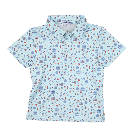 Blue Quail Clothing Co. Stars & Stripes / 2 Toddler BlueQuail Boys Performance Polo Shirt - Stars & Stripes