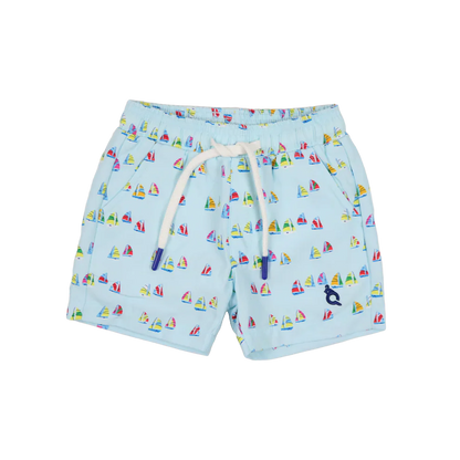 Blue Quail Clothing Co. Boat Race / 2 Toddler BlueQuail Boys Swim Trunk - Boat Race