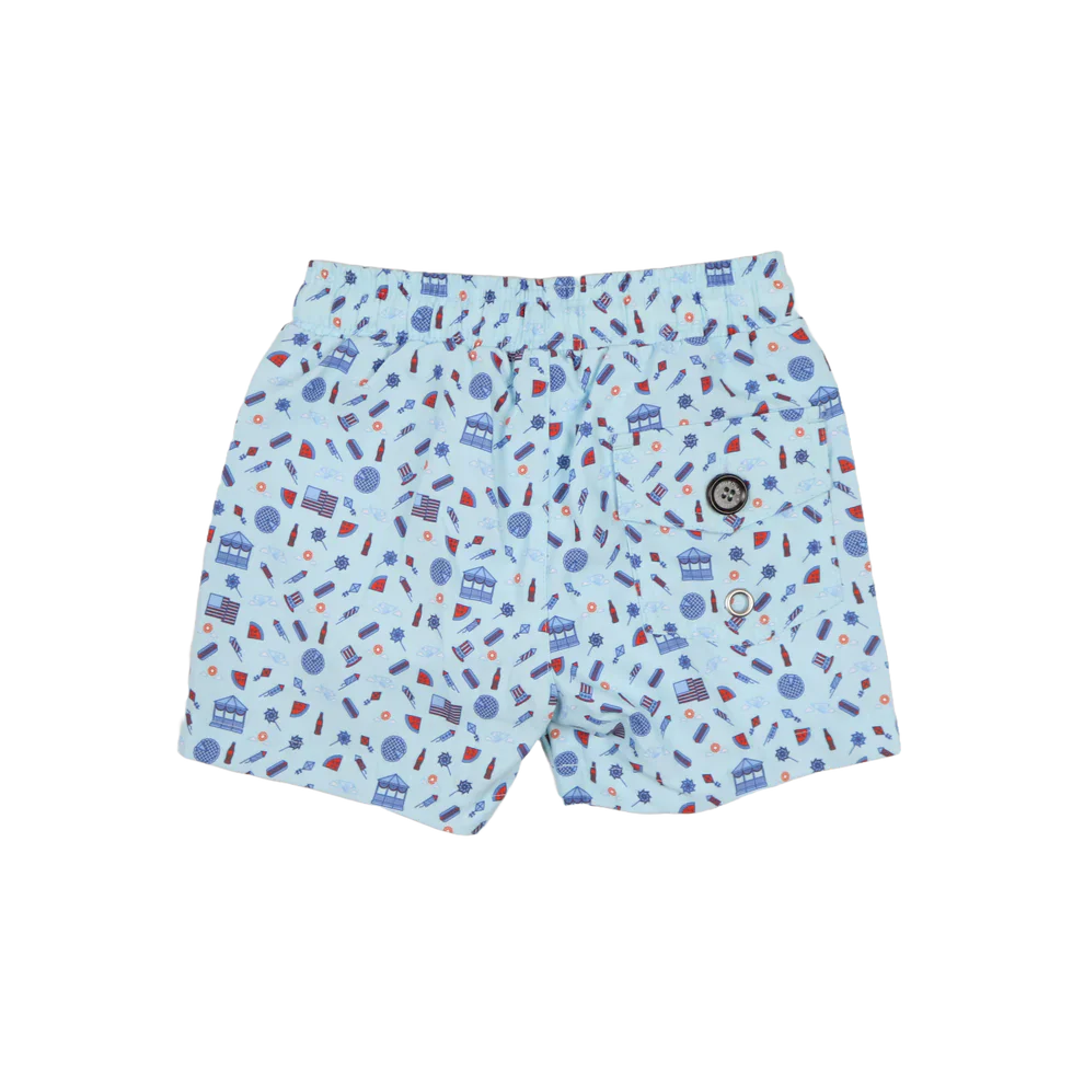 Blue Quail Clothing Co. BlueQuail Boys Swim Trunk - Stars & Stripes