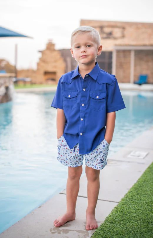 Blue Quail Clothing Co. BlueQuail Boys Swim Trunk - Stars & Stripes