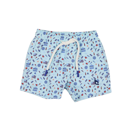 Blue Quail Clothing Co. Stars & Stripes / 2 Toddler BlueQuail Boys Swim Trunk - Stars & Stripes