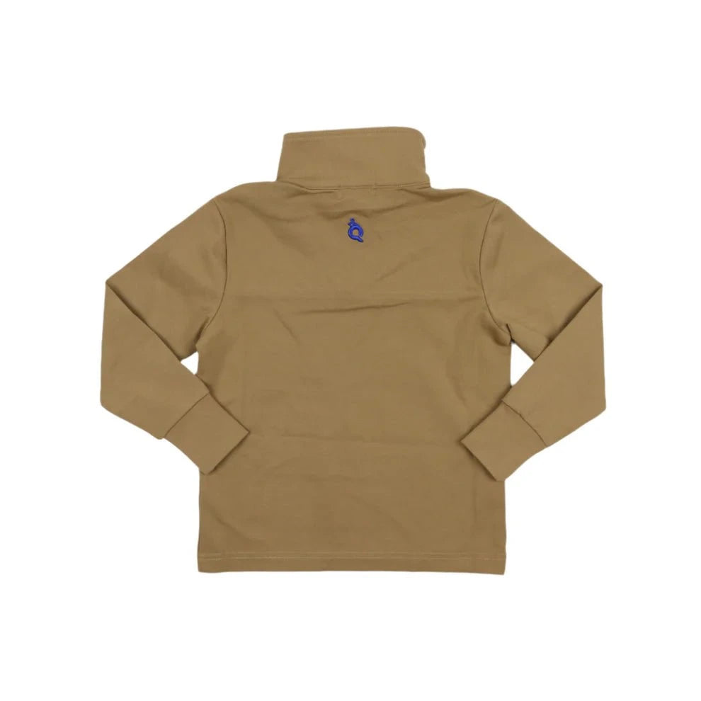 BlueQuail Clothing Co Boys 1/4 Zip Pullover - Khaki