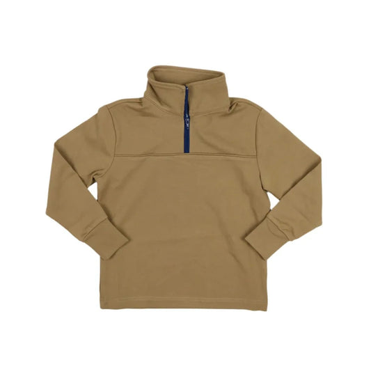 BlueQuail Clothing Co Boys 1/4 Zip Pullover - Khaki
