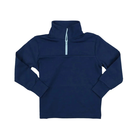 BlueQuail Clothing Co Boys 1/4 Zip Pullover - Navy First Down