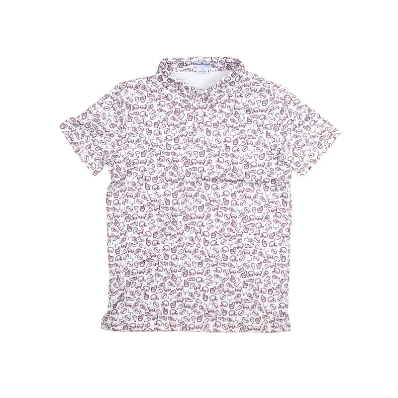 Blue Quail Clothing Co. Boys Shirts Maroon / 2 Toddler BlueQuail Clothing Co Boys Performance Polo Shirt - Kickoff Maroon