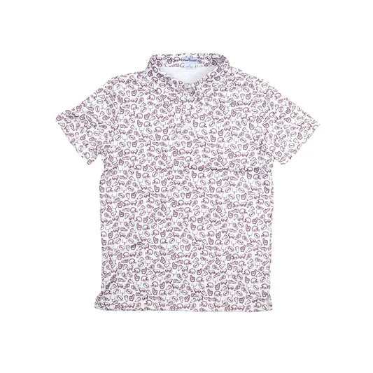 Blue Quail Clothing Co. Boys Shirts Maroon / 2 Toddler BlueQuail Clothing Co Boys Performance Polo Shirt - Kickoff Maroon