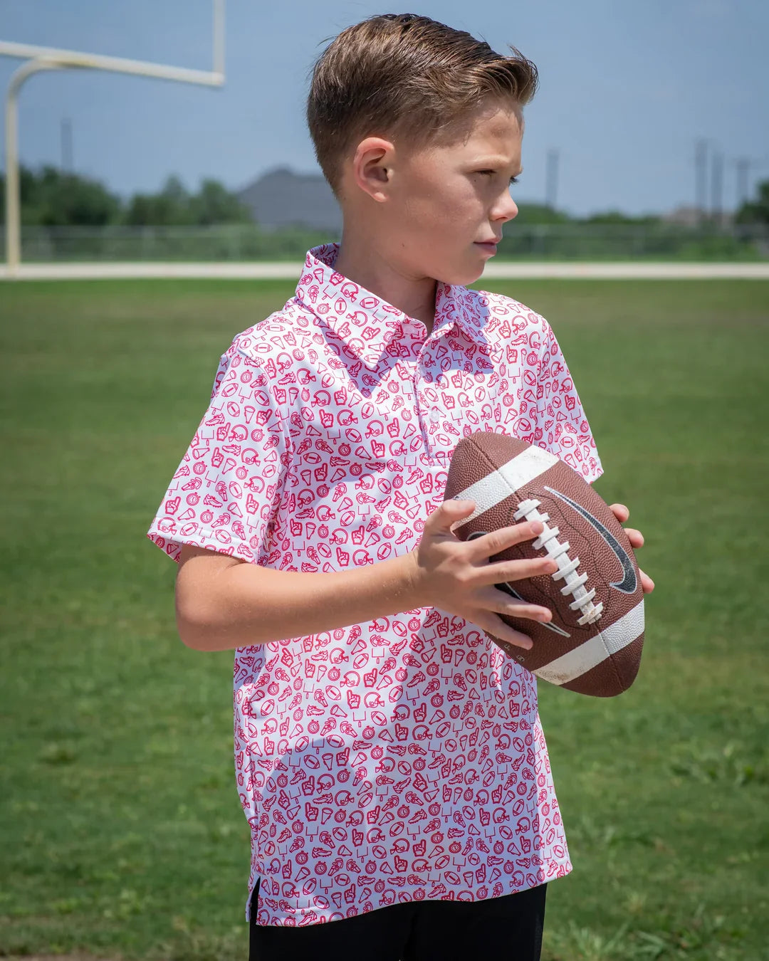 Blue Quail Clothing Co. BlueQuail Clothing Co Boys Performance Polo Shirt - Kickoff Red