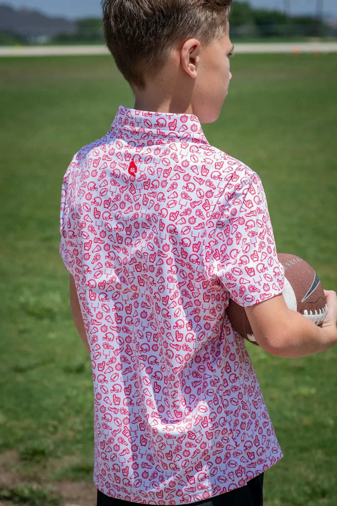 Blue Quail Clothing Co. BlueQuail Clothing Co Boys Performance Polo Shirt - Kickoff Red