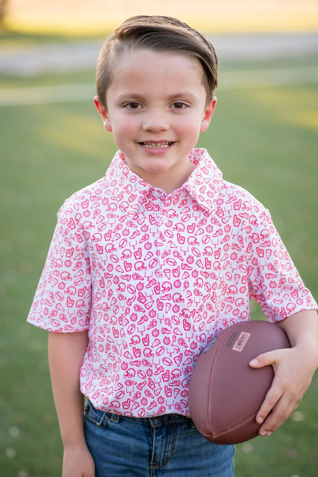 Blue Quail Clothing Co. BlueQuail Clothing Co Boys Performance Polo Shirt - Kickoff Red