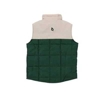 BlueQuail Clothing Co Boys Quilted Vest - Green/Khaki Classic Camo