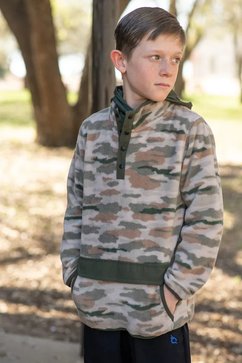 Blue Quail Clothing Co. BlueQuail Clothing Co Boys Sherpa Pullover - Classic Camo